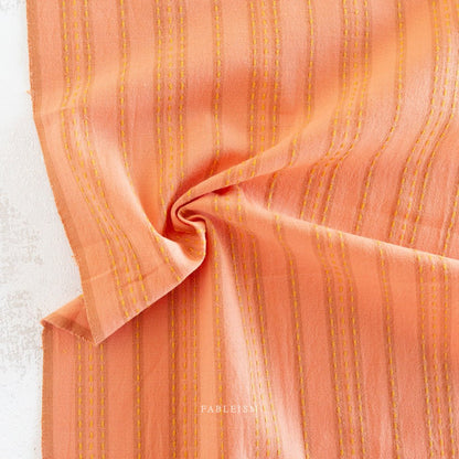 Stitch Stripe - Ginger - Lucky Loom - Fableism Supply Co. - Simplifi Fabric