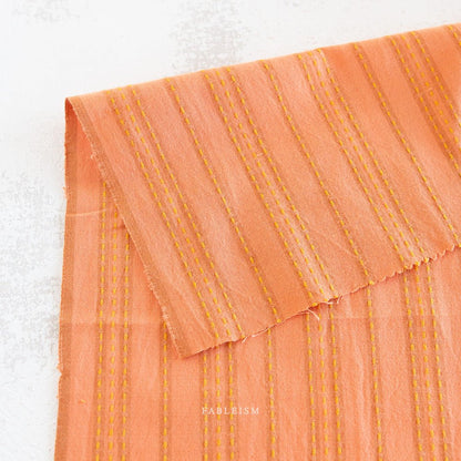 Stitch Stripe - Ginger - Lucky Loom - Fableism Supply Co. - Simplifi Fabric
