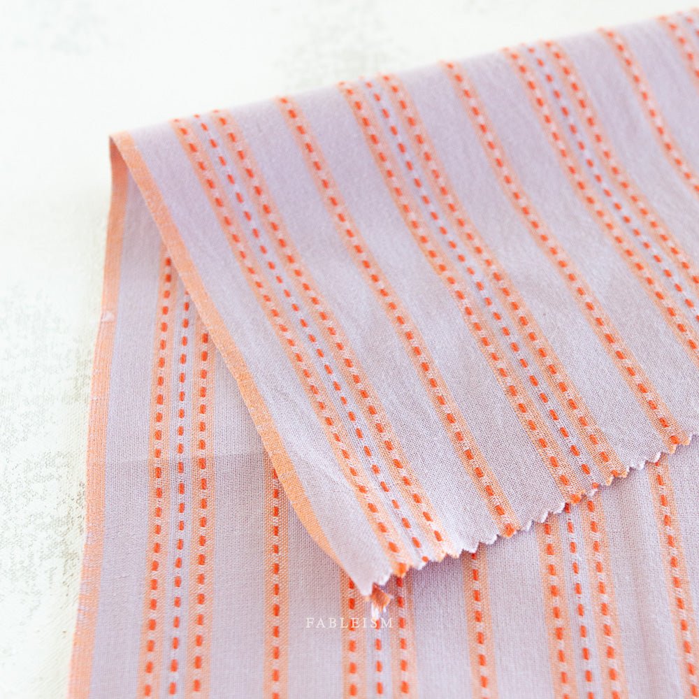 Stitch Stripe - Lavender - Lucky Loom - Fableism Supply Co. - Simplifi Fabric
