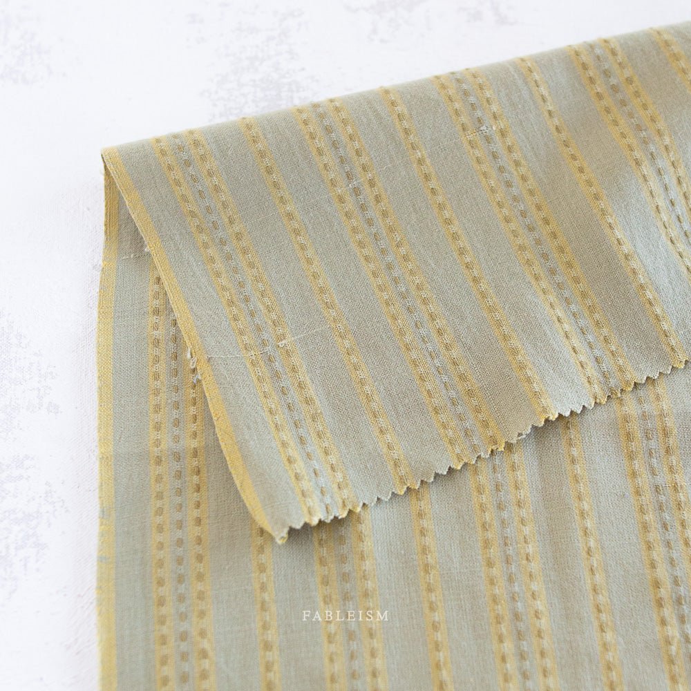 Stitch Stripe - Sage - Lucky Loom - Fableism Supply Co. - Simplifi Fabric