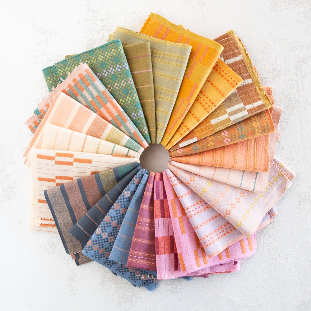 Stitch Stripe - Tumeric - Lucky Loom - Fableism Supply Co. - Simplifi Fabric