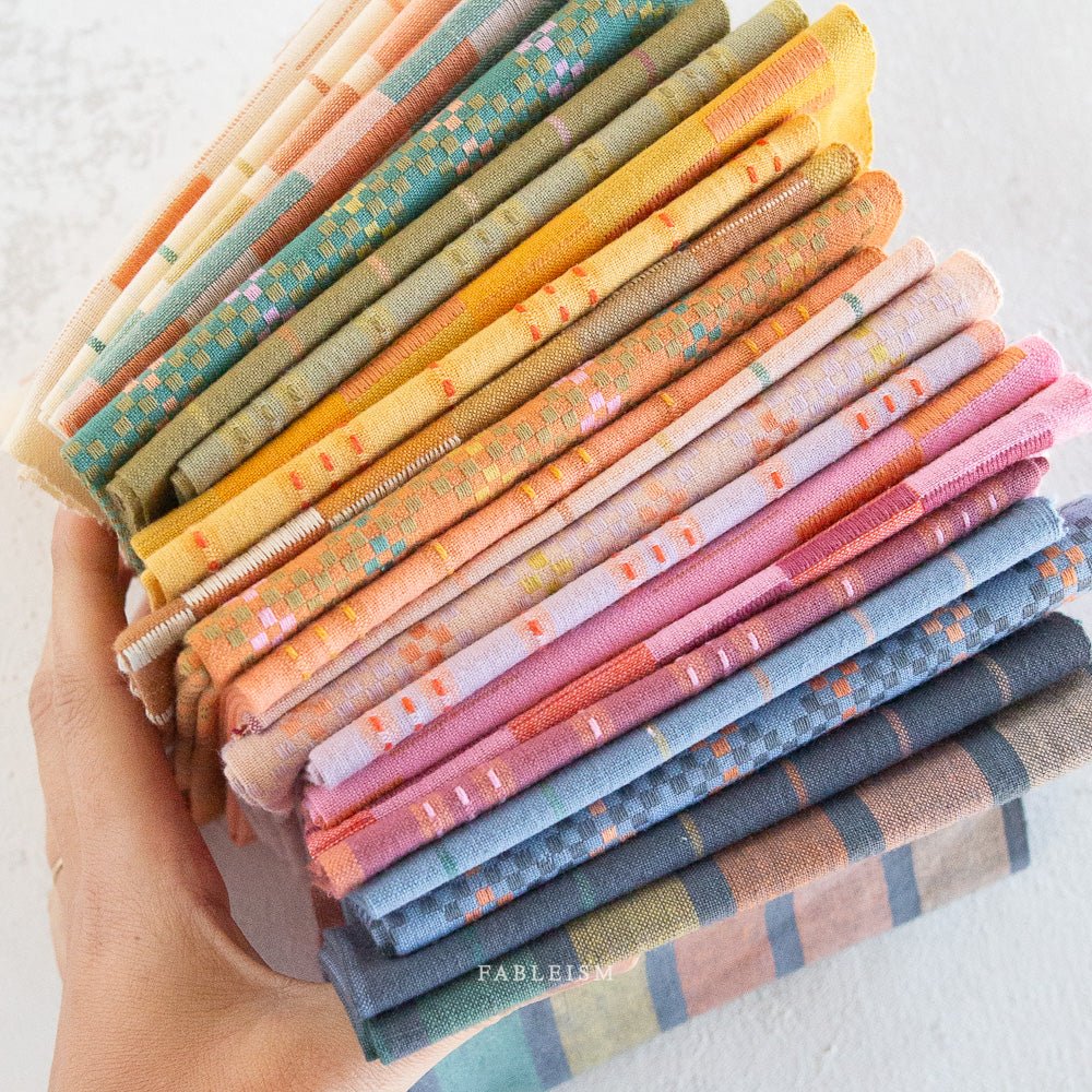 Stitch Stripe - Tumeric - Lucky Loom - Fableism Supply Co. - Simplifi Fabric