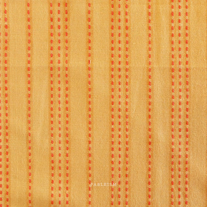 Stitch Stripe - Tumeric - Lucky Loom - Fableism Supply Co. - Simplifi Fabric