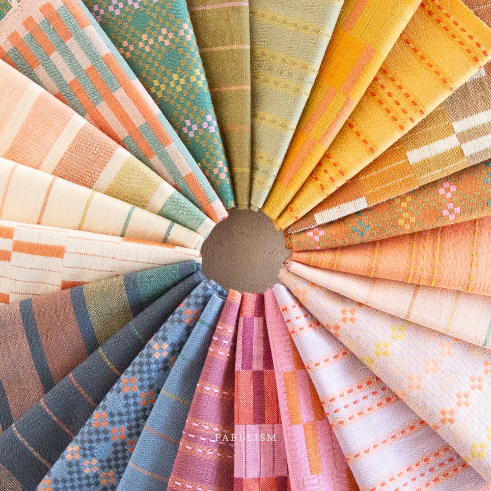 Stitch Stripe - Tumeric - Lucky Loom - Fableism Supply Co. - Simplifi Fabric