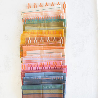 Stitch Stripe - Tumeric - Lucky Loom - Fableism Supply Co. - Simplifi Fabric
