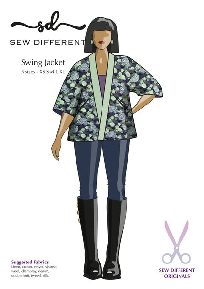 Swing Jacket - Paper Sewing Pattern - Sew Different - Simplifi Fabric