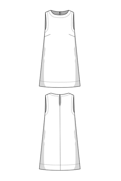 The Aurelia Shift Dress - Paper Sewing Pattern - Juliana Martejevs - Simplifi Fabric