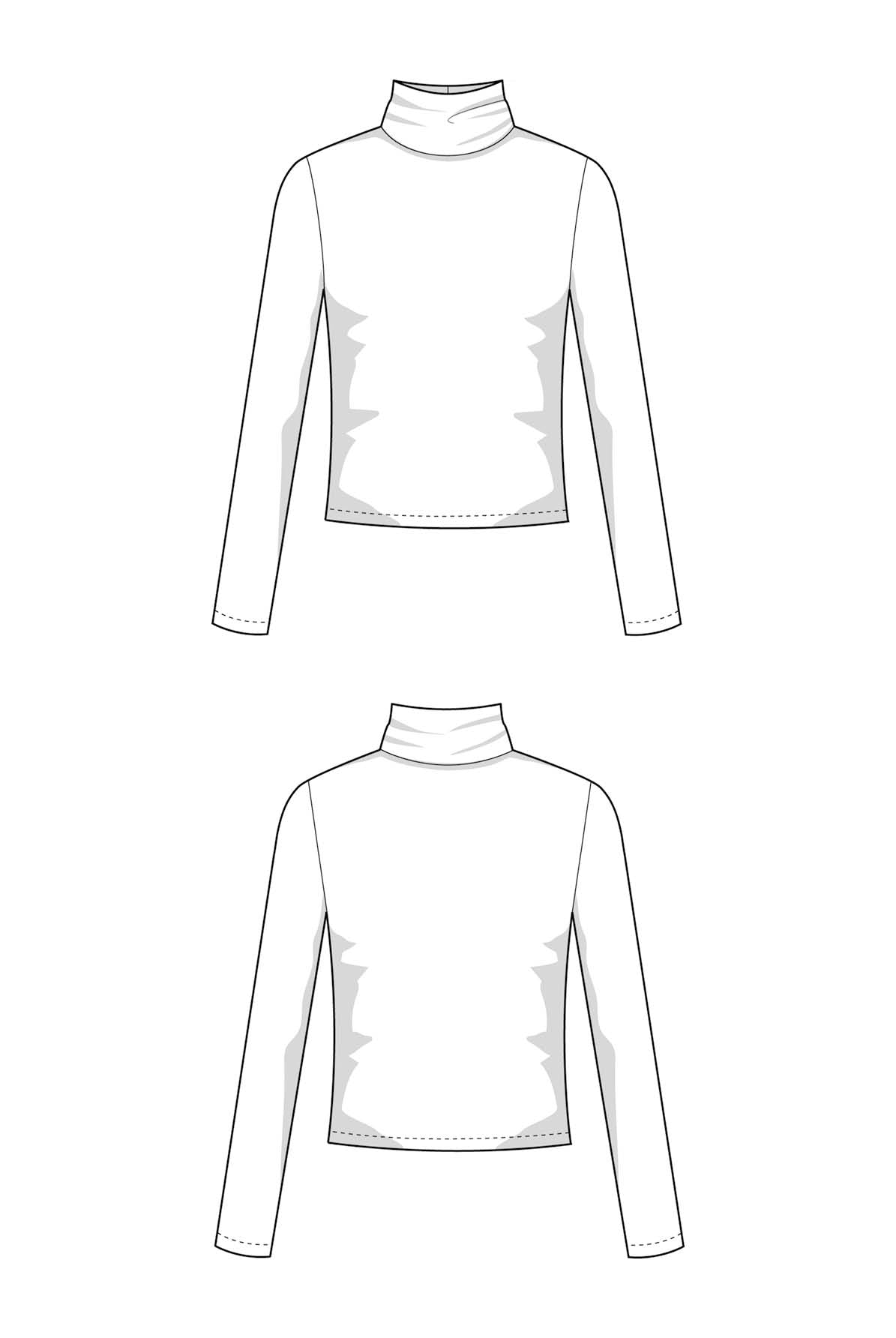 The Basic Turtleneck - Paper Sewing Pattern - Juliana Martejevs - Simplifi Fabric