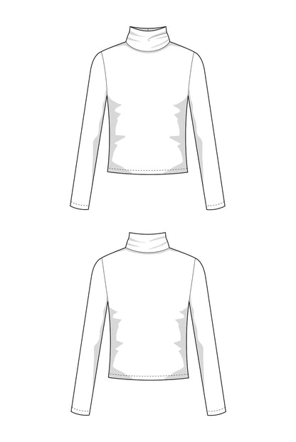 The Basic Turtleneck - Paper Sewing Pattern - Juliana Martejevs - Simplifi Fabric