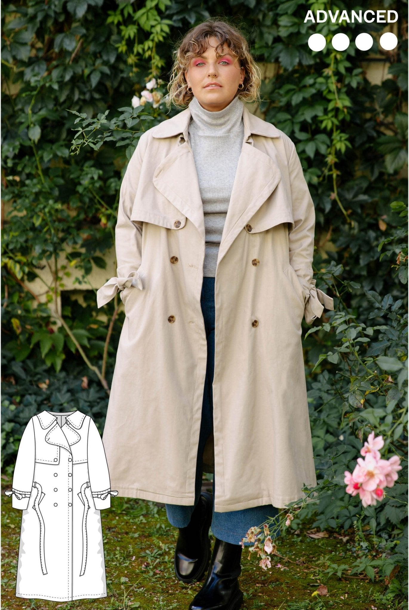 The Chloe Trenchcoat - Paper Sewing Pattern - Juliana Martejevs - Simplifi Fabric