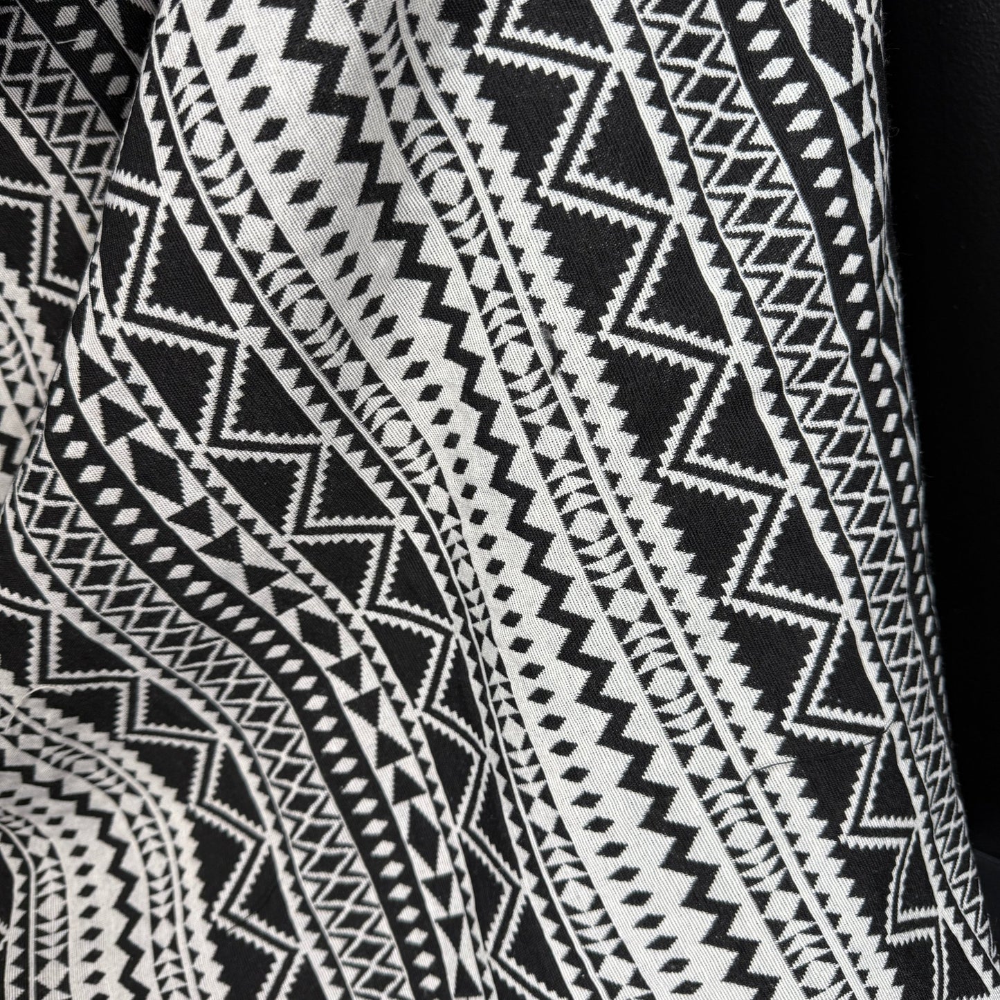 The Compass Weave Collection - Jacquard Tapestry - Black/Natural White - Simplifi Fabric
