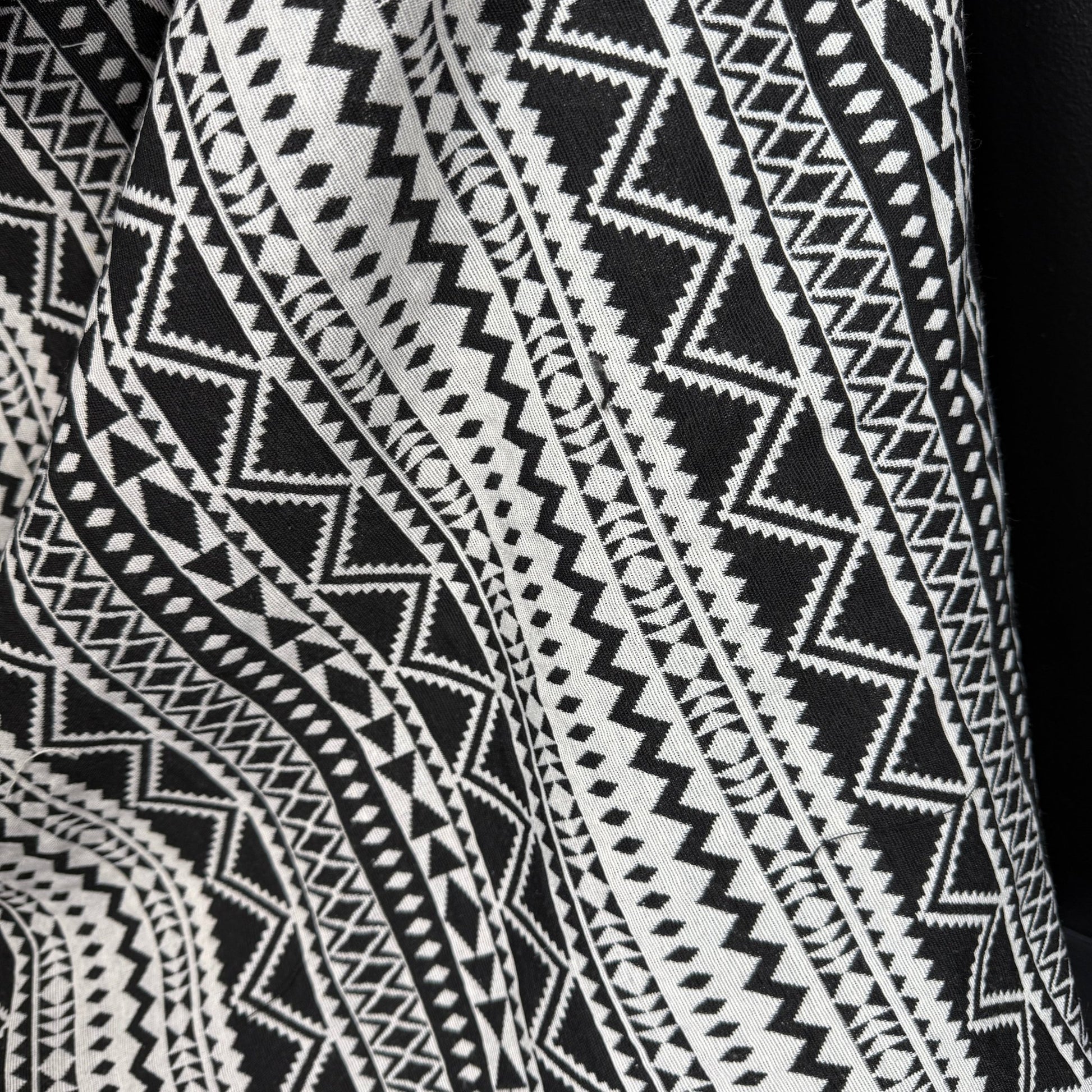 The Compass Weave Collection - Jacquard Tapestry - Black/Natural White - Simplifi Fabric