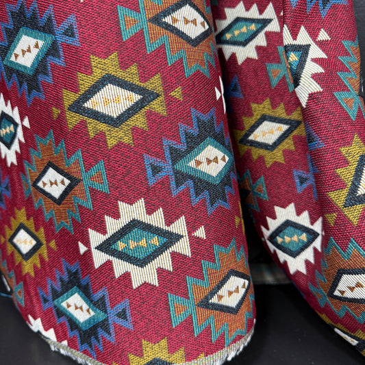 The Desert Mesa Collection - Jacquard Tapestry - Red - Simplifi Fabric