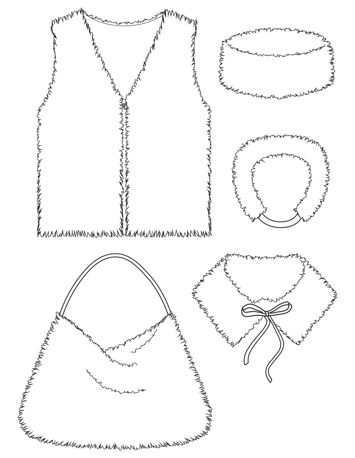 The Faux Fur Accessories - PDF Pattern - The Makers Atelier - Simplifi Fabric