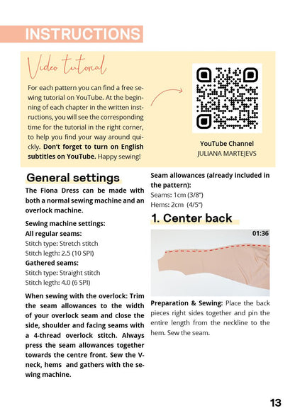 The Fiona Jersey Midi Dress - Paper Sewing Pattern - Juliana Martejevs - Simplifi Fabric