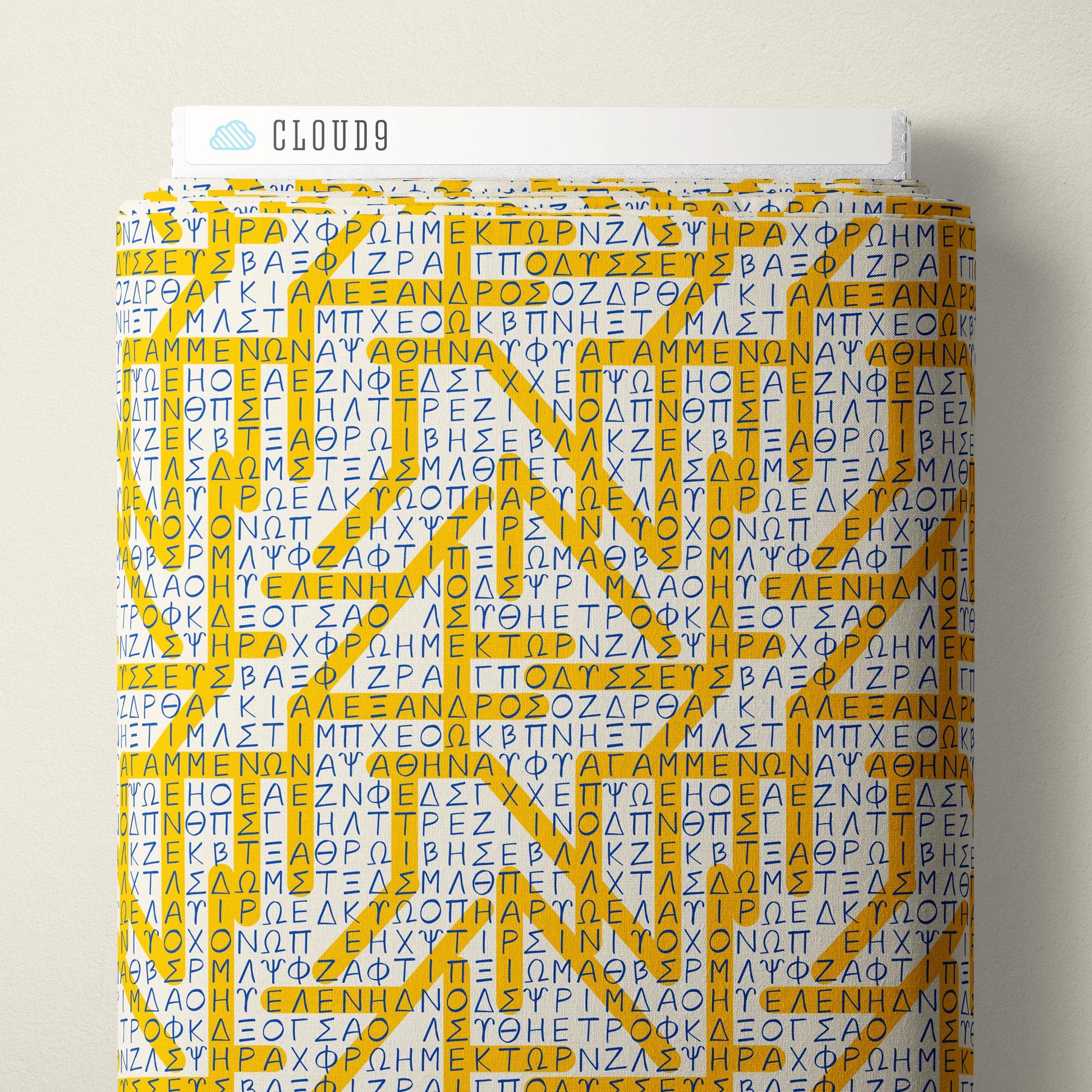 The Iliad Word Search - Yellow - The Iliad - Aidi Riera - Cloud 9 Fabrics - Poplin - Simplifi Fabric