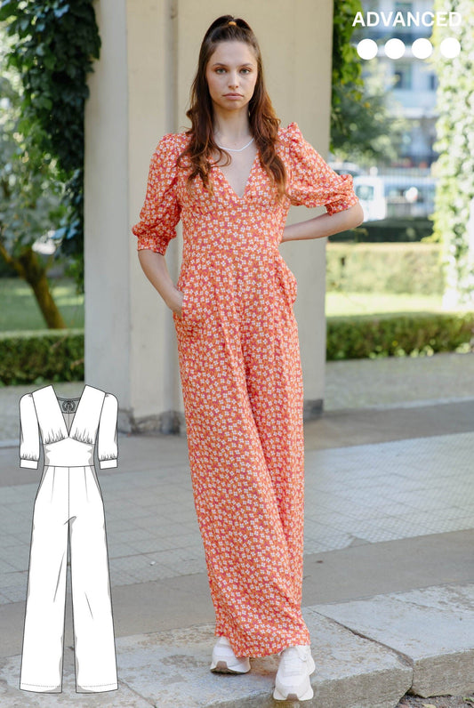 The Jolene Jumpsuit - Paper Sewing Pattern - Juliana Martejevs - Simplifi Fabric