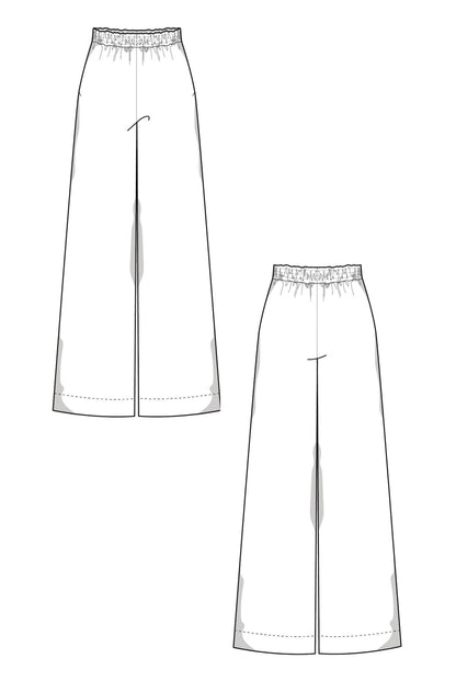 The Lana Palazzo Pants - Paper Sewing Pattern - Juliana Martejevs - Simplifi Fabric