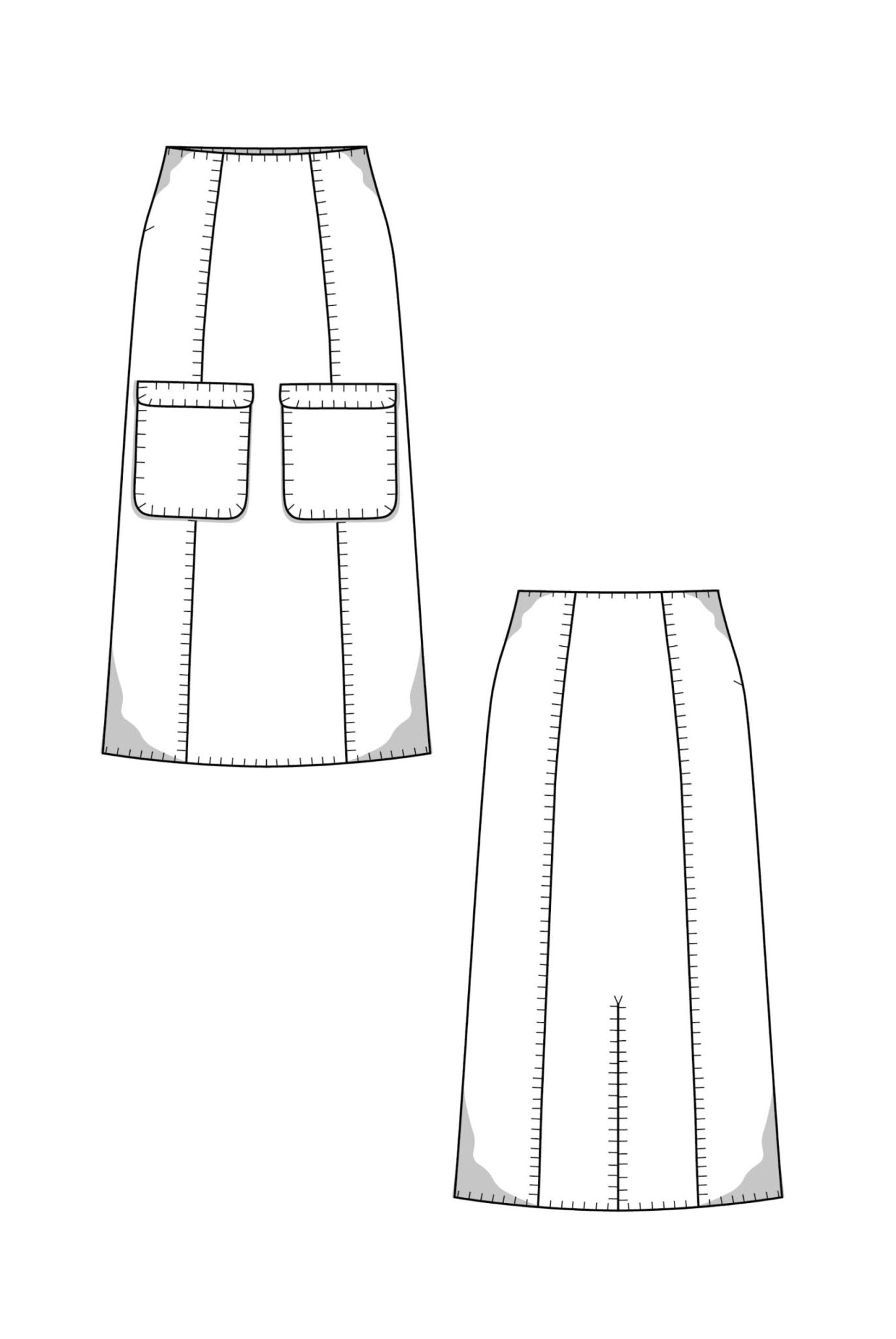 The Molly Skirt - No Sewing Machine Required - Paper Sewing Pattern - Juliana Martejevs - Simplifi Fabric