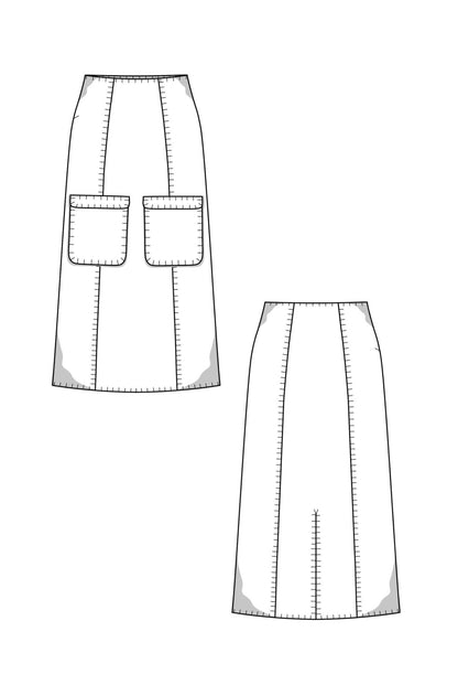 The Molly Skirt - No Sewing Machine Required - Paper Sewing Pattern - Juliana Martejevs - Simplifi Fabric