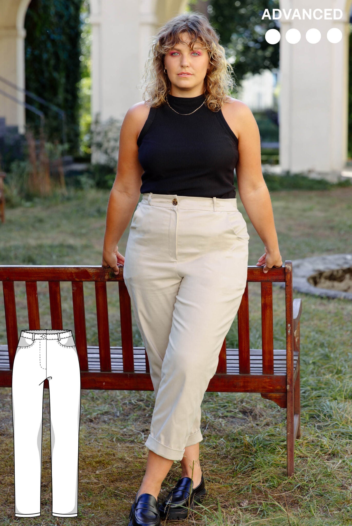 The Nicki Cigarette Chino Pants - Paper Sewing Pattern - Juliana Martejevs - Simplifi Fabric