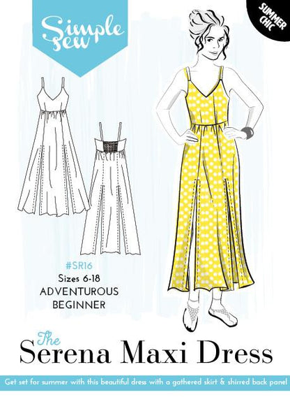 The Serena Maxi Dress - Simple Sew - Sewing Pattern Simplifi Fabric The Serena Maxi Dress - Simple Sew - Sewing Pattern Simplifi Fabric