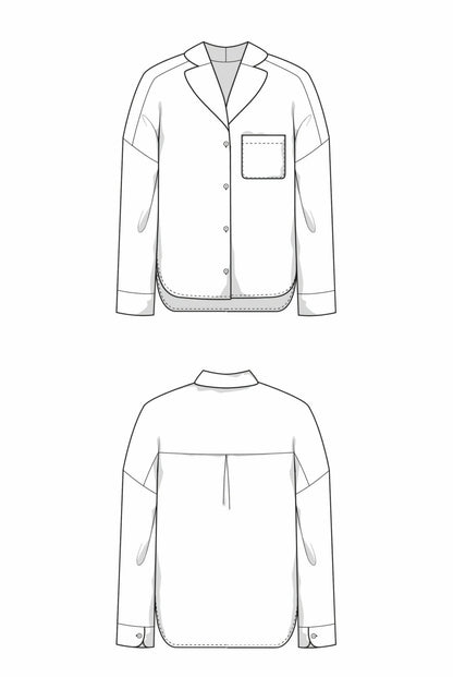 The Serena Pyjama Blouse - Paper Sewing Pattern - Juliana Martejevs - Simplifi Fabric