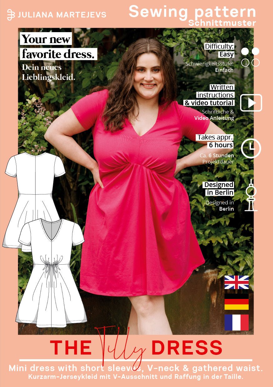 The Tilly Jersey Midi Dress - Paper Sewing Pattern - Juliana Martejevs - Simplifi Fabric