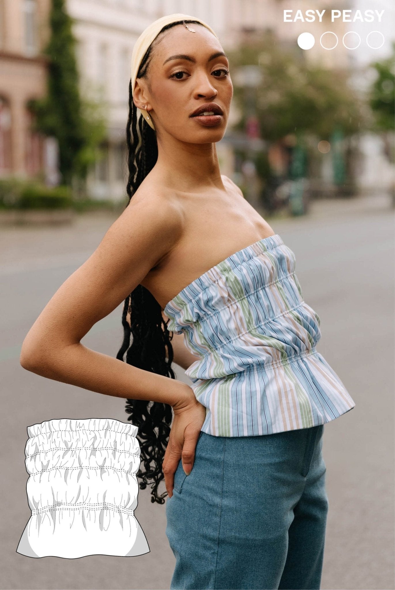 The Zola Tube Top - Paper Sewing Pattern - Juliana Martejevs - Simplifi Fabric