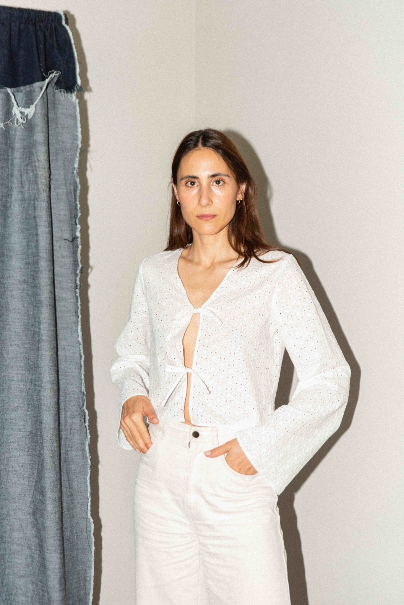 Tie Blouse + Cone Sleeves - Paper Sewing Pattern - Puff And Pencil - Simplifi Fabric