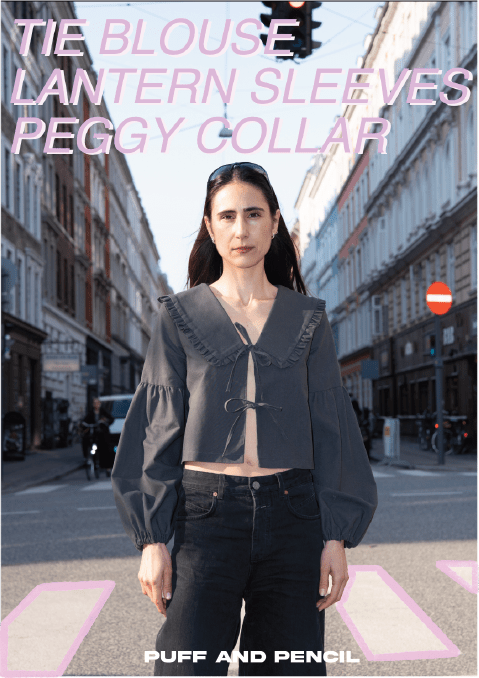 Tie Blouse + Peggy Collar + Lantern Sleeves - Paper Sewing Pattern - Puff And Pencil - Simplifi Fabric