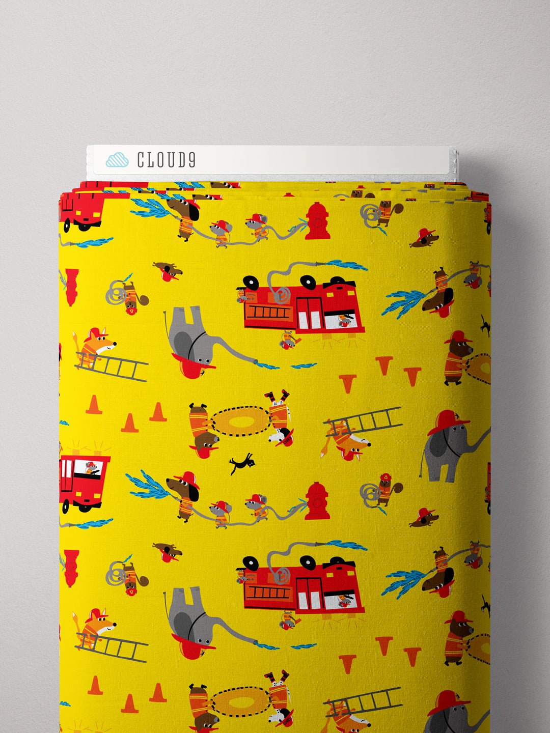 To The Rescue - Fire! Fire! Fire! - Loo McNulty - Cloud 9 Fabrics - Poplin - Simplifi Fabric