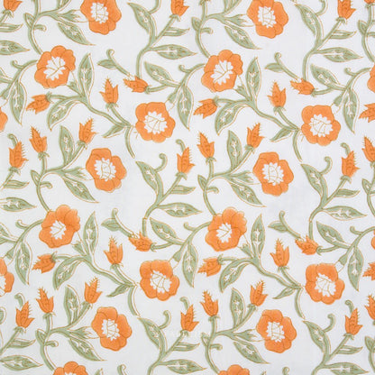 Trumpet Vines - Sage - Indian Block Prints Cottage - Fableism Supply Co. - Simplifi Fabric