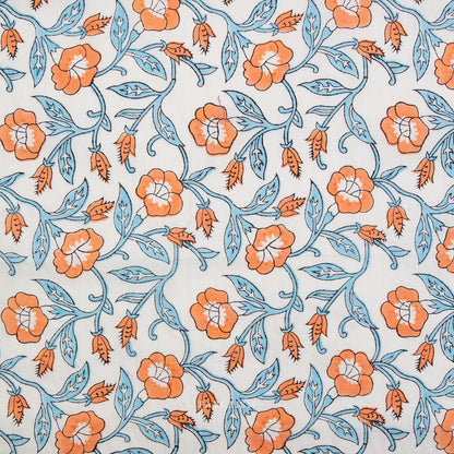 Trumpet Vines - Winter - Indian Block Prints Cottage - Fableism Supply Co. - Simplifi Fabric