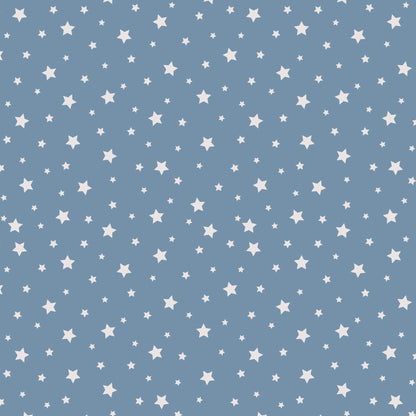 Under The Same Stars - Blue - Backwoods and Boots - Softly Studio - Cloud 9 Fabrics - Poplin - Simplifi Fabric