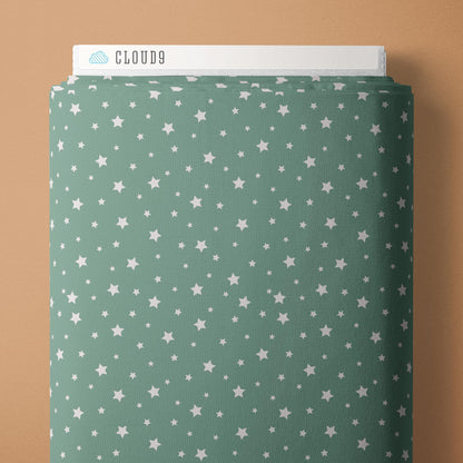 Under The Same Stars - Turquoise - Backwoods and Boots - Softly Studio - Cloud 9 Fabrics - Poplin - Simplifi Fabric