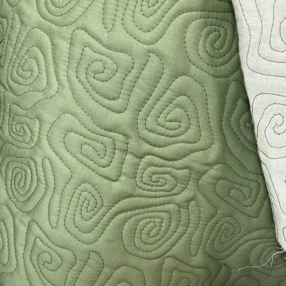 Uzumaki Stitch Quilted - Japanese Import - Sage - Simplifi Fabric