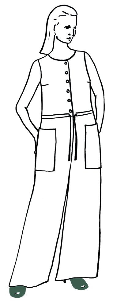 VERANDA Jumpsuit by Kaiser Rissanen PDF Sewing Pattern - TAUKO - Simplifi Fabric