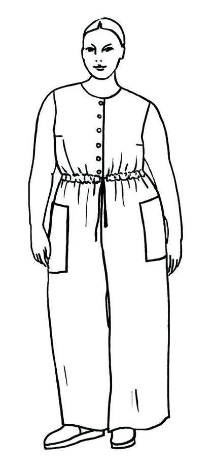 VERANDA Jumpsuit by Kaiser Rissanen PDF Sewing Pattern - TAUKO - Simplifi Fabric