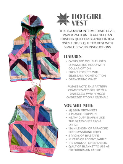 Vest - PDF Pattern - Hot Girl Quilting - Simplifi Fabric