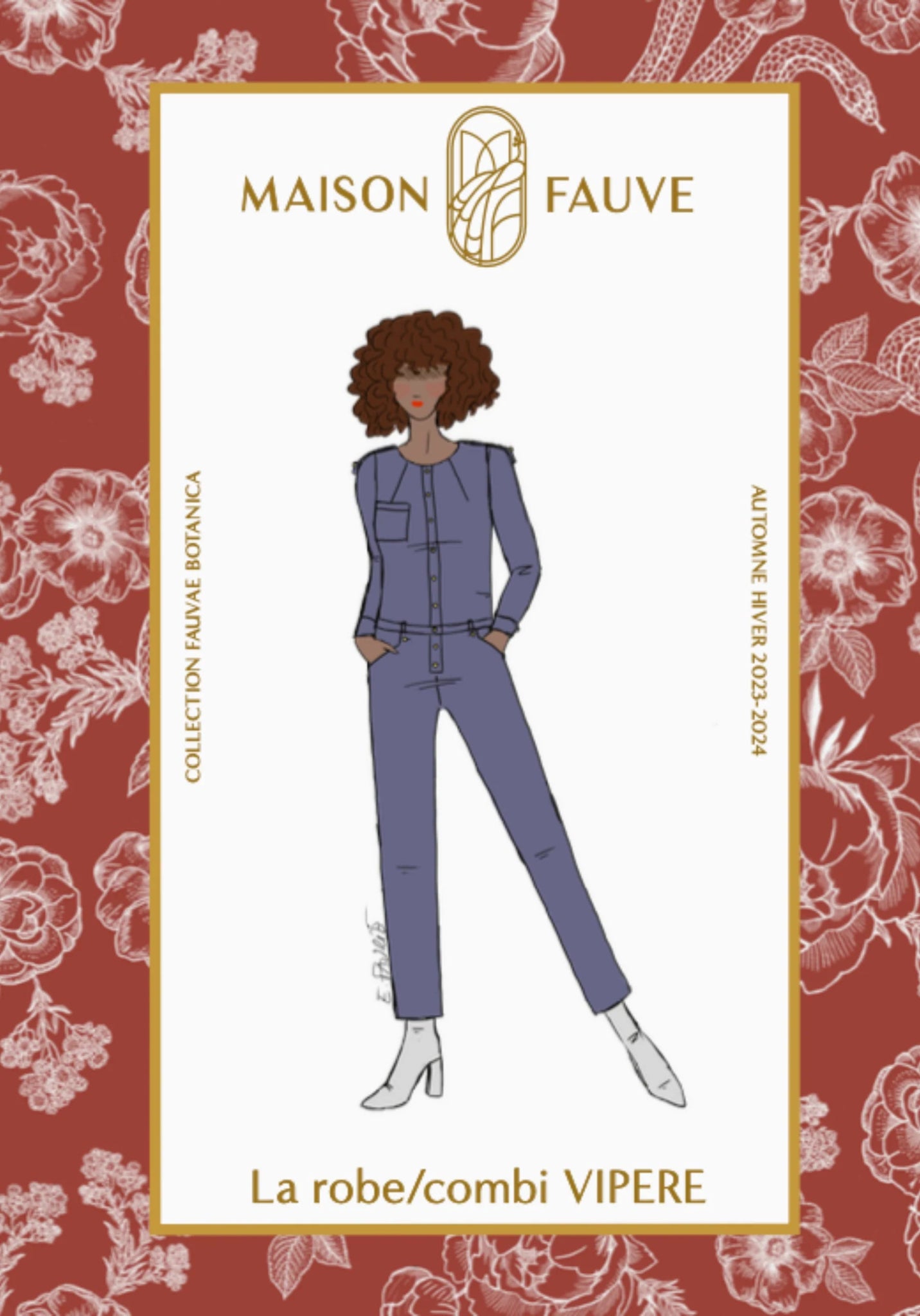 Vipère Jumpsuit Paper Sewing Pattern - Maison Fauve - Simplifi Fabric