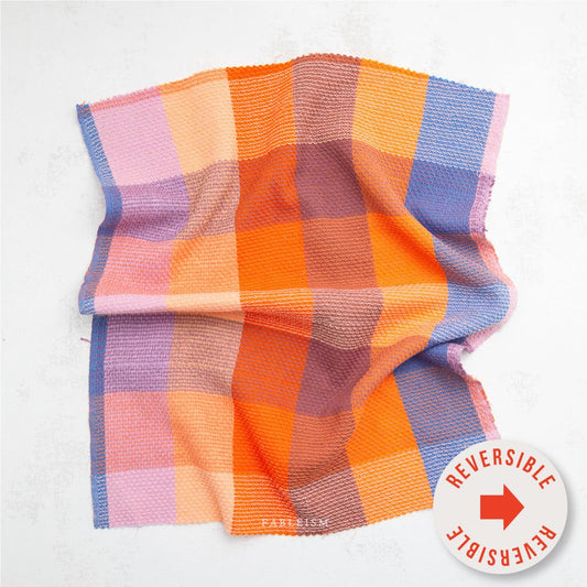 Waffle Happy Checkers - Sorbet - Fine & Dandy - Fableism Supply Co. - Simplifi Fabric