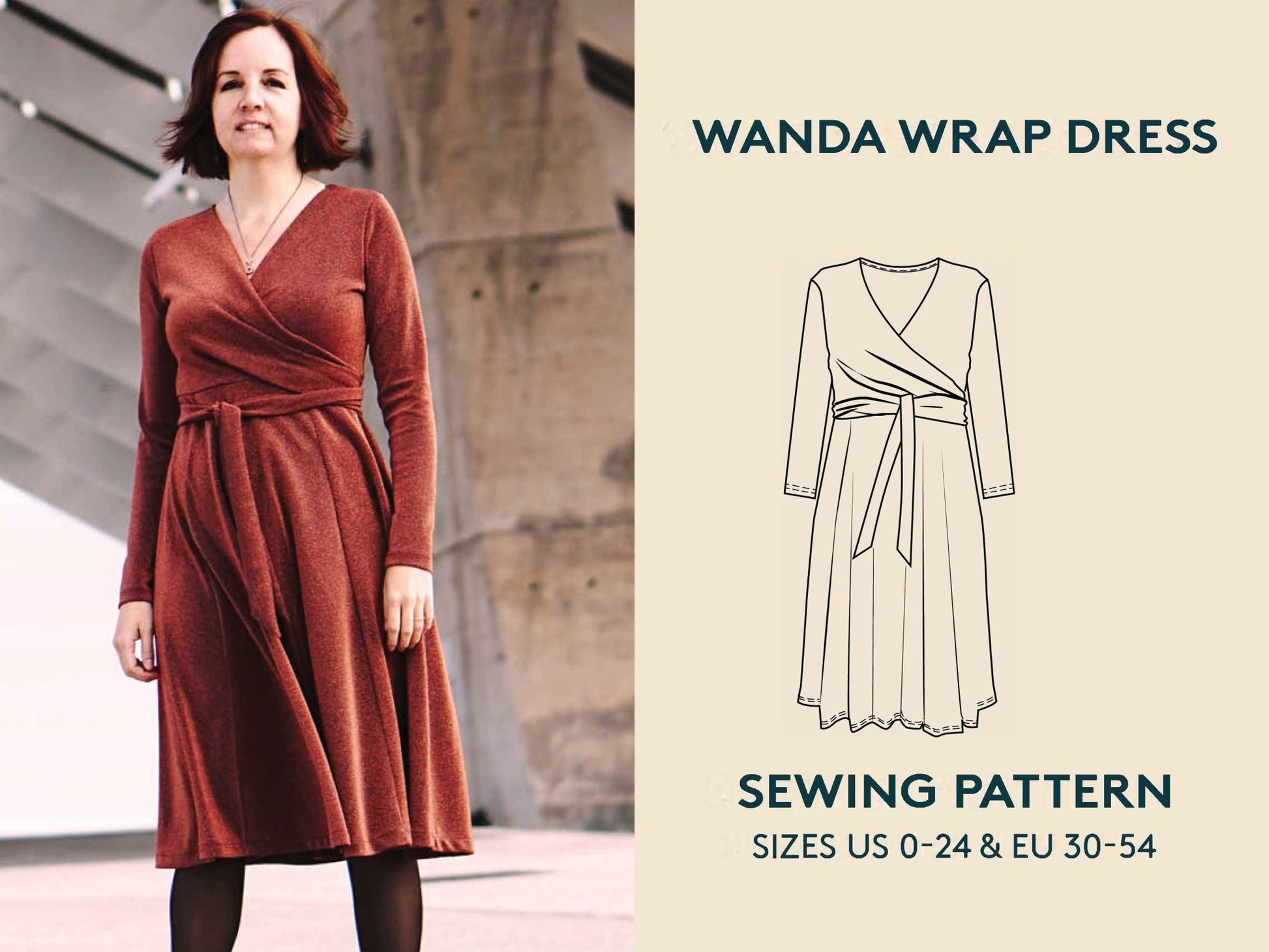 Wanda Wrap Dress Sewing Pattern Simplifi Fabric Wanda Wrap Dress Sewing Pattern Simplifi Fabric