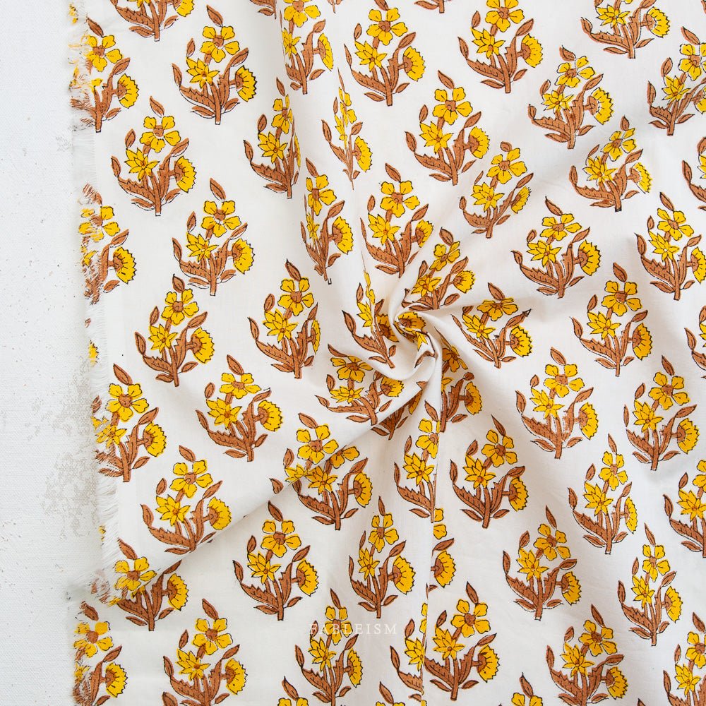 Weekend Floral - Summer - Indian Block Prints Cottage - Fableism Supply Co. - Simplifi Fabric