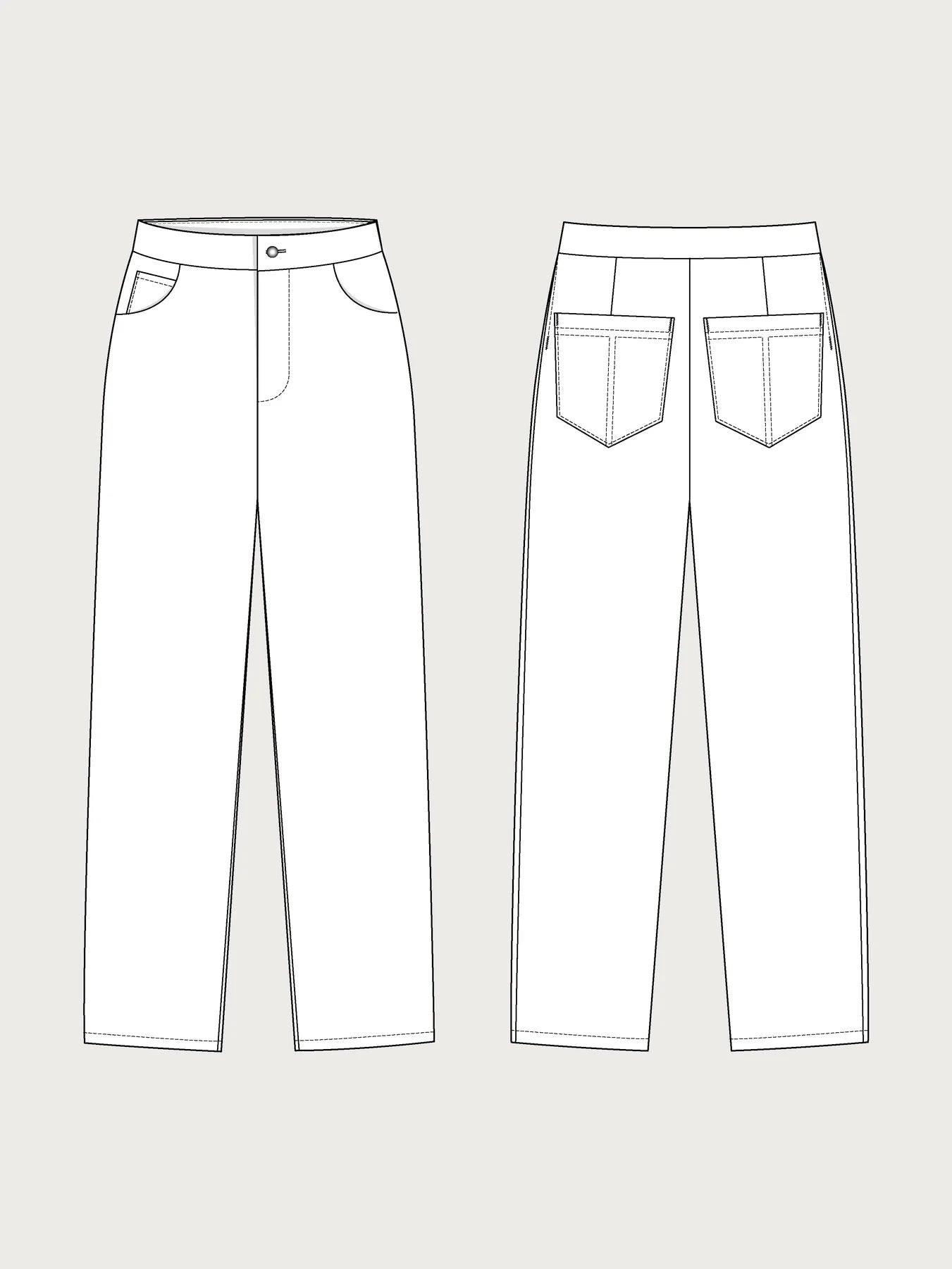 Wide - Leg Jeans Unisex Pattern - The Assembly Line - Simplifi Fabric