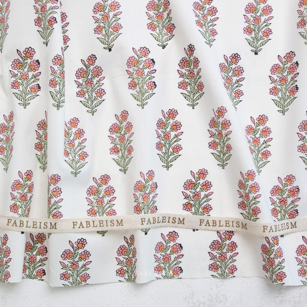 Wild Floral - Blushing - Indian Block Prints Cottage - Fableism Supply Co. - Simplifi Fabric