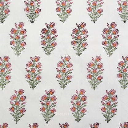 Wild Floral - Blushing - Indian Block Prints Cottage - Fableism Supply Co. - Simplifi Fabric