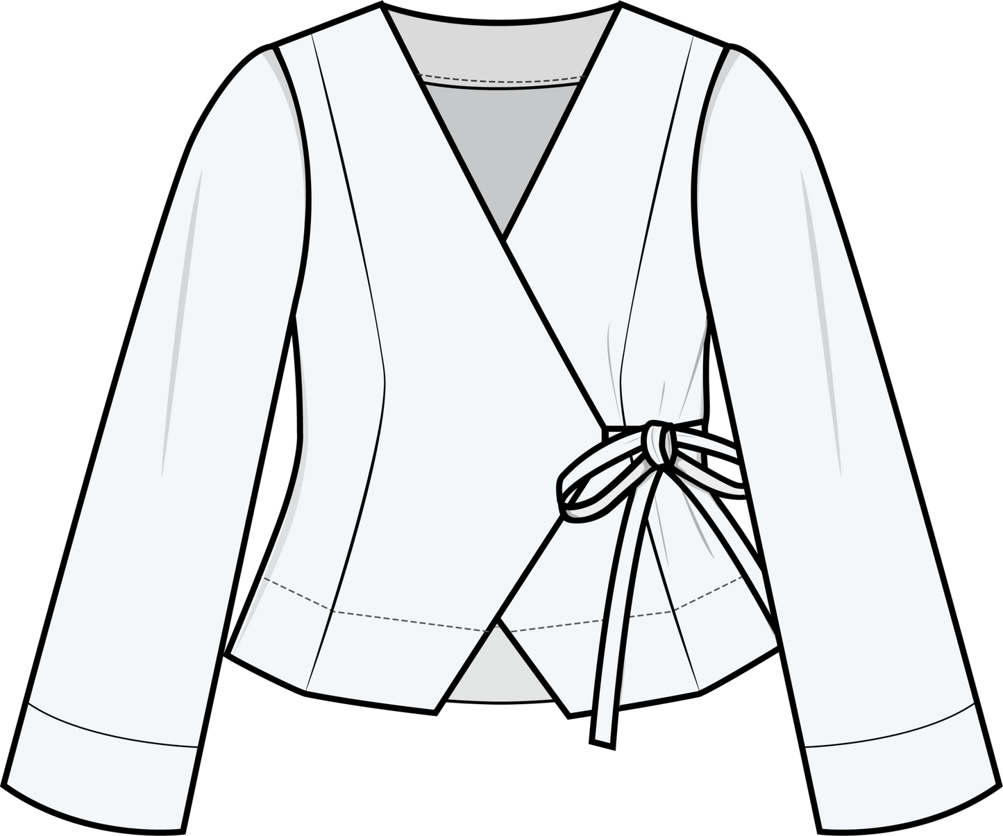 Wrap Blouse + Straight Sleeves Jacket - Paper Sewing Pattern - Puff And Pencil - Simplifi Fabric