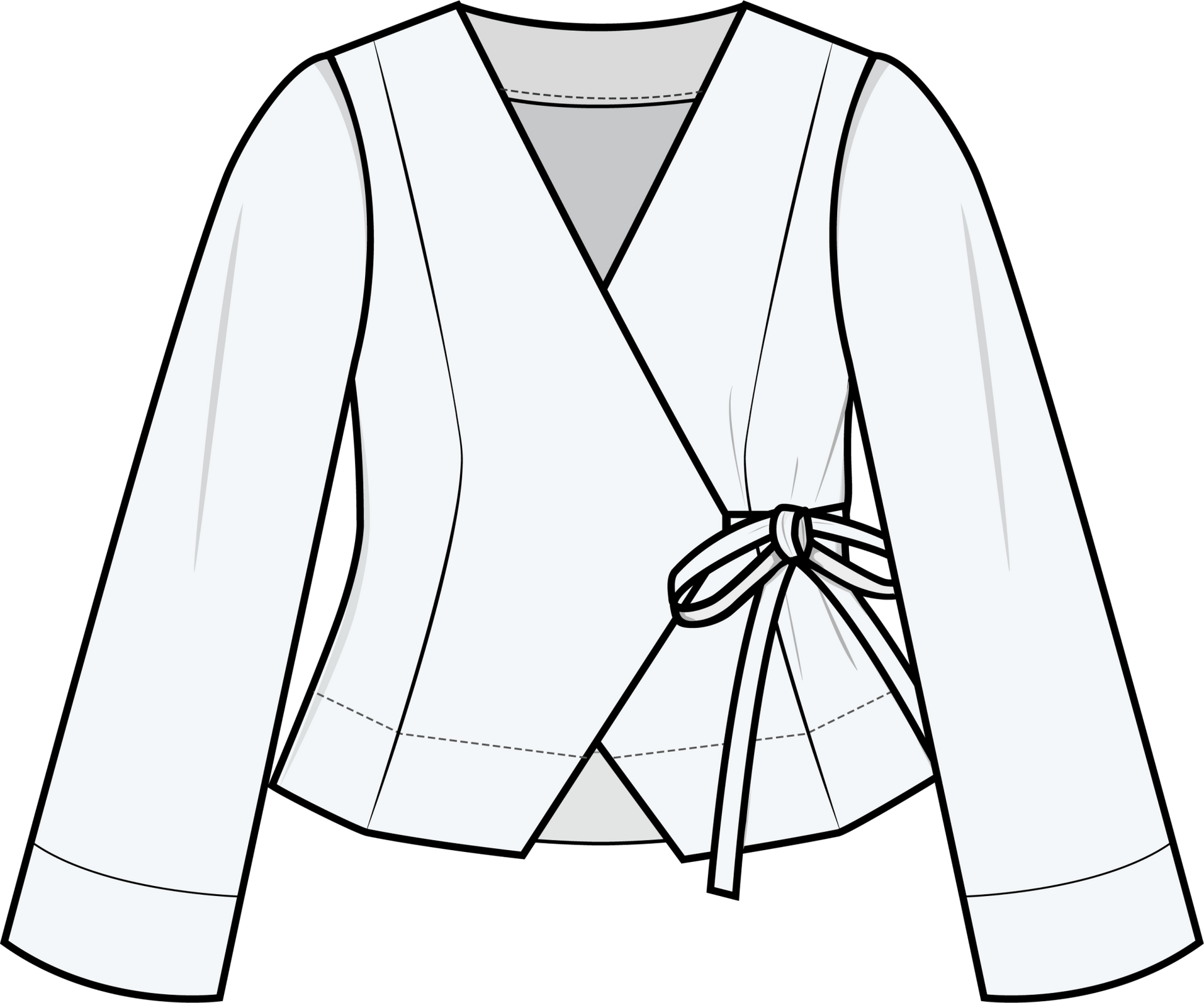 Wrap Blouse + Straight Sleeves Jacket - Paper Sewing Pattern - Puff And Pencil - Simplifi Fabric