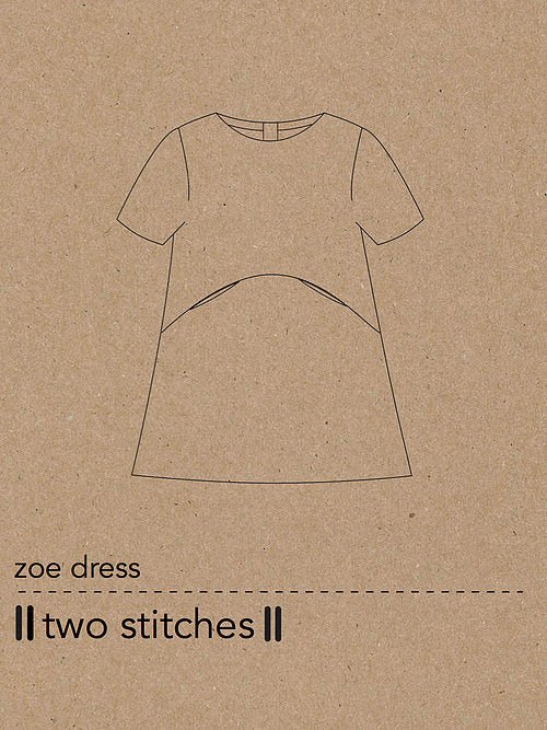 Zoe Dress - Kids Paper Sewing Pattern - Two Stitches Patterns